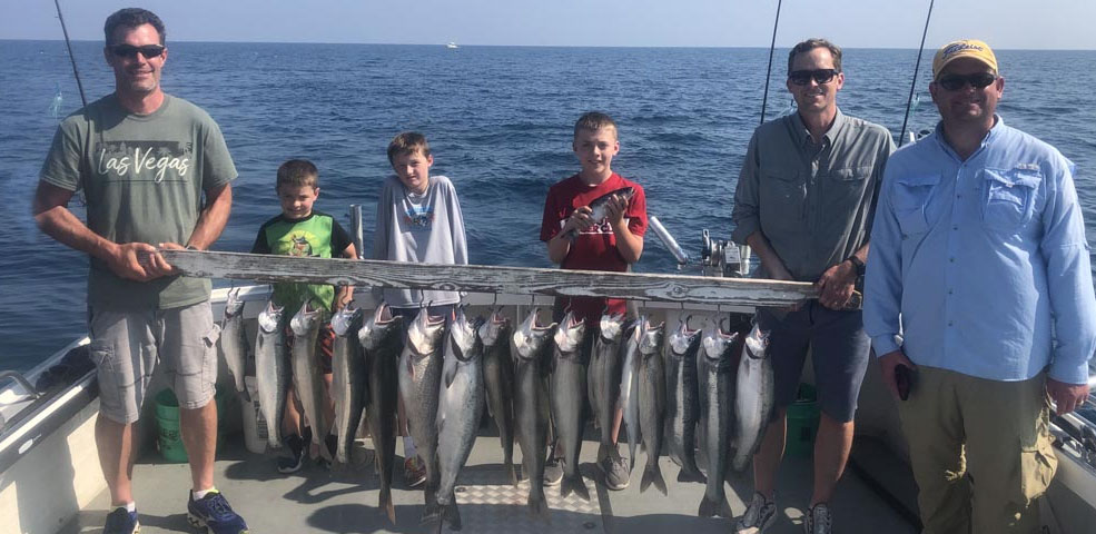 Summer Charter Fishing on Lake Michigan