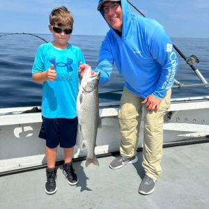 Father and son Lake Trout fishing