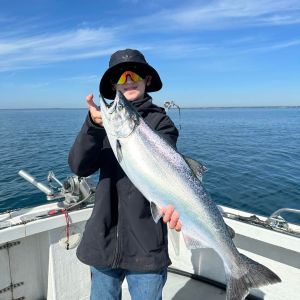 Kid and his King salmon