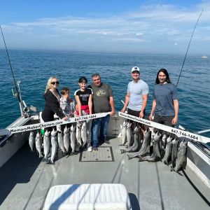 Great catch during a July fishing charter