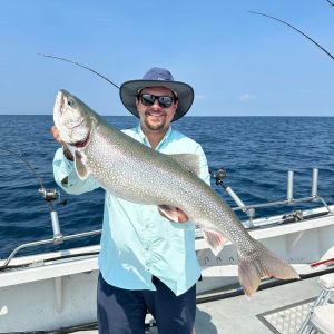 Lake trout fishing lake michigan