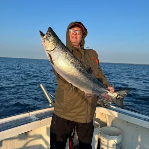 Lake Michigan chinook salmon fishing