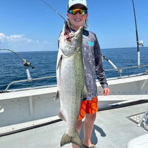 Lake michigan salmon fishing