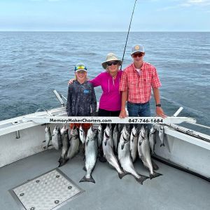Grandma and grandsons fishing team