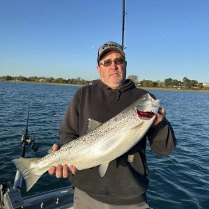 Brown trout fishing Lake Michigan