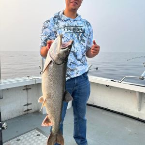 August lake trout fishing 