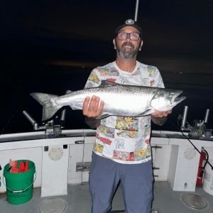 Early morning king salmon fishing 