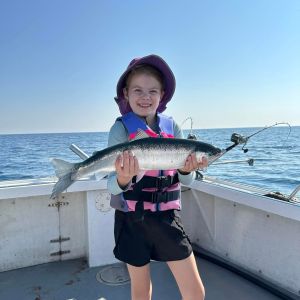 Kids salmon fishing 