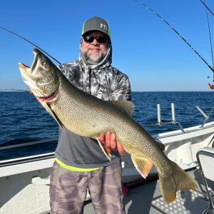 July lake trout fishing 