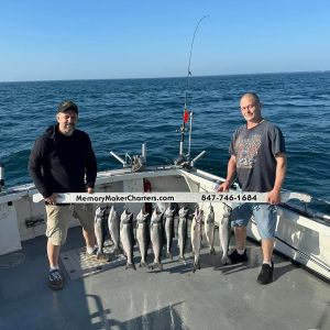 Two buddy’s with a limit of coho 