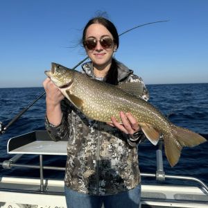 Fishing for lake trout 